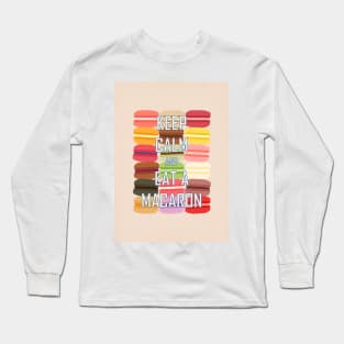 Keep Calm and Eat a Macaron Card Long Sleeve T-Shirt